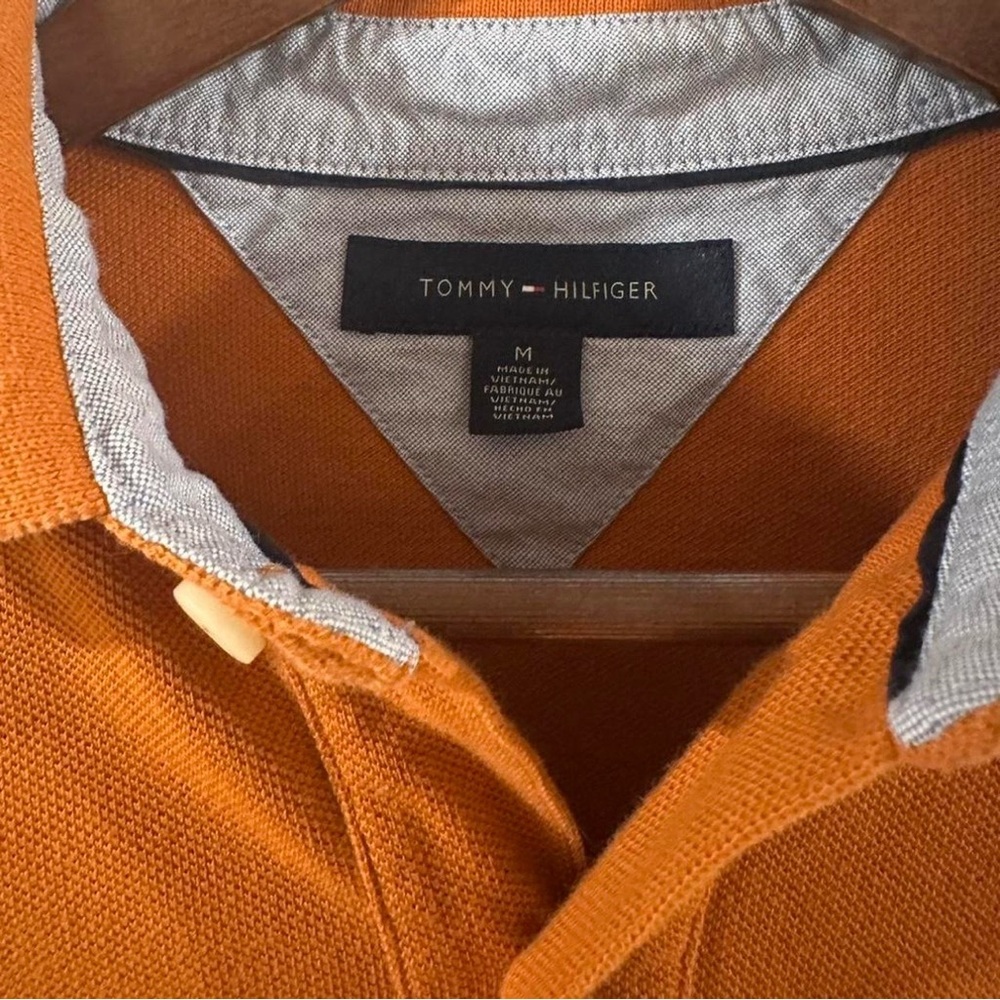 Tommy Hilfiger Long Sleeve Cotton Polo Shirt Size Men’s Medium - Picture 3 of 4